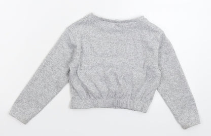 Matalan Girls Grey   Pullover Jumper Size 4 Years