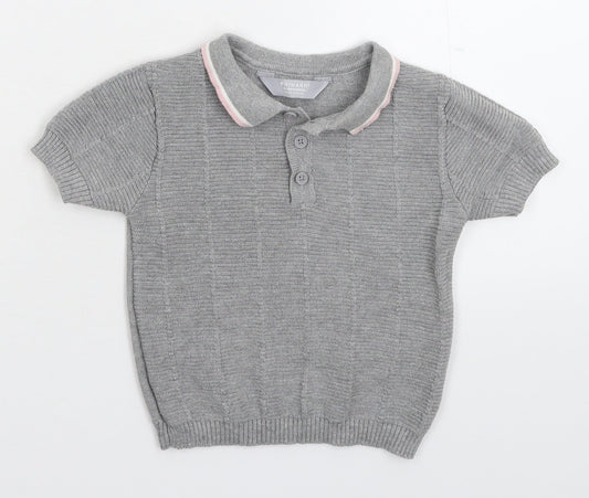 Primark Baby Grey  Knit Pullover Jumper Size 9-12 Months