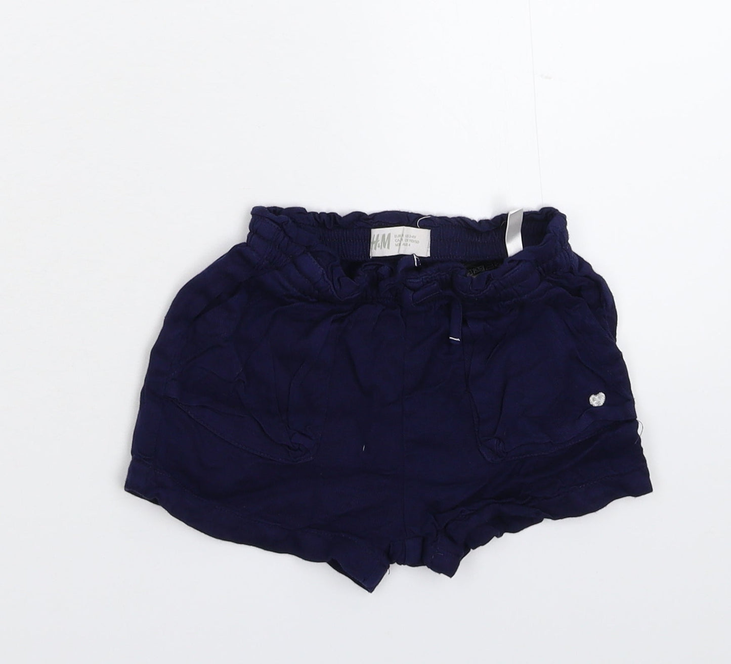 H&M Girls Blue   Hot Pants Shorts Size 3-4 Years