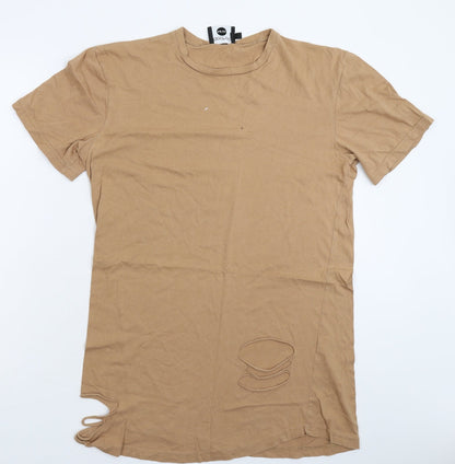 Mens UK Size M Boohoo Beige  T-Shirt