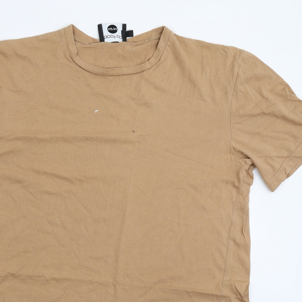 Mens UK Size M Boohoo Beige  T-Shirt