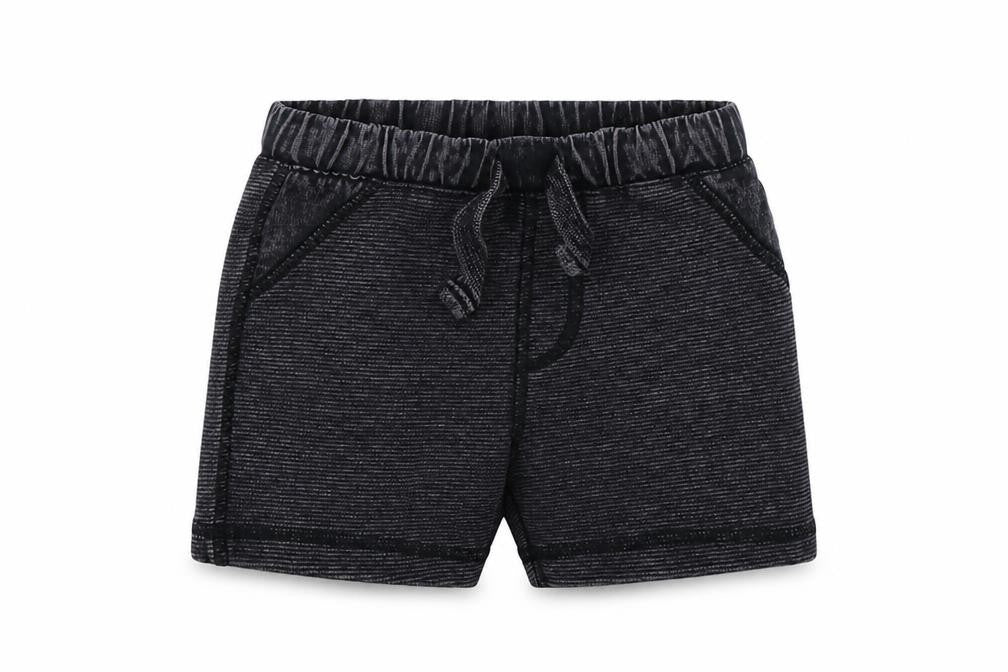 Front view of F&F Baby Black Cropped Trousers, size 6-9, Months