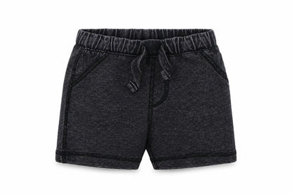 Front view of F&F Baby Black Cropped Trousers, size 6-9, Months
