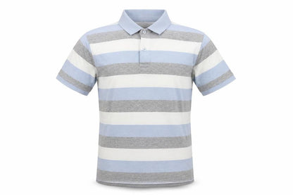 Cedarwood State Mens Blue Striped Polo Size M