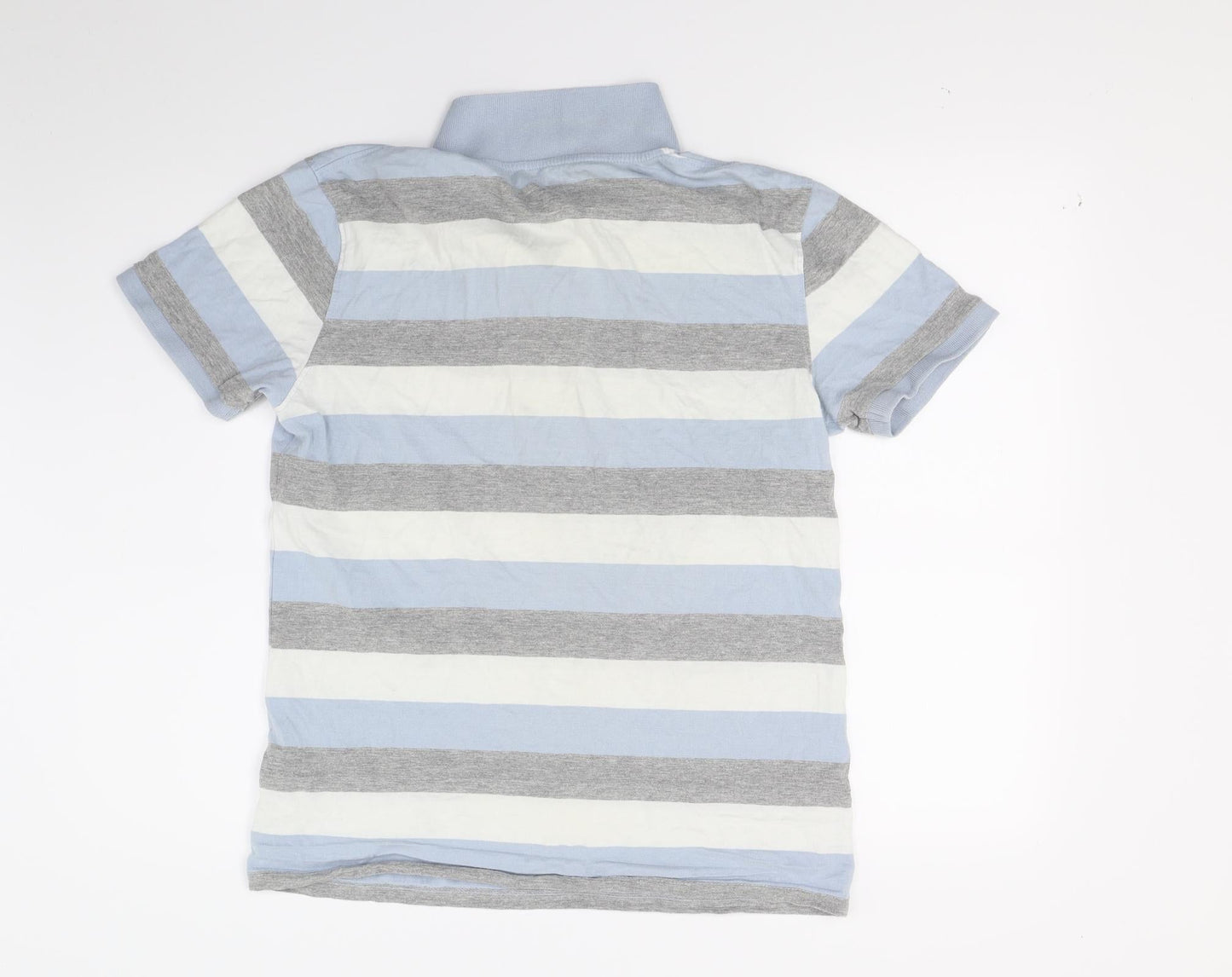 Ceader wood state Mens Blue Striped   Polo Size M