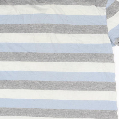 Ceader wood state Mens Blue Striped   Polo Size M
