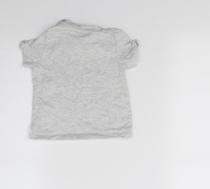 F&F Baby Grey  Jersey Basic T-Shirt Size 6-9 Months