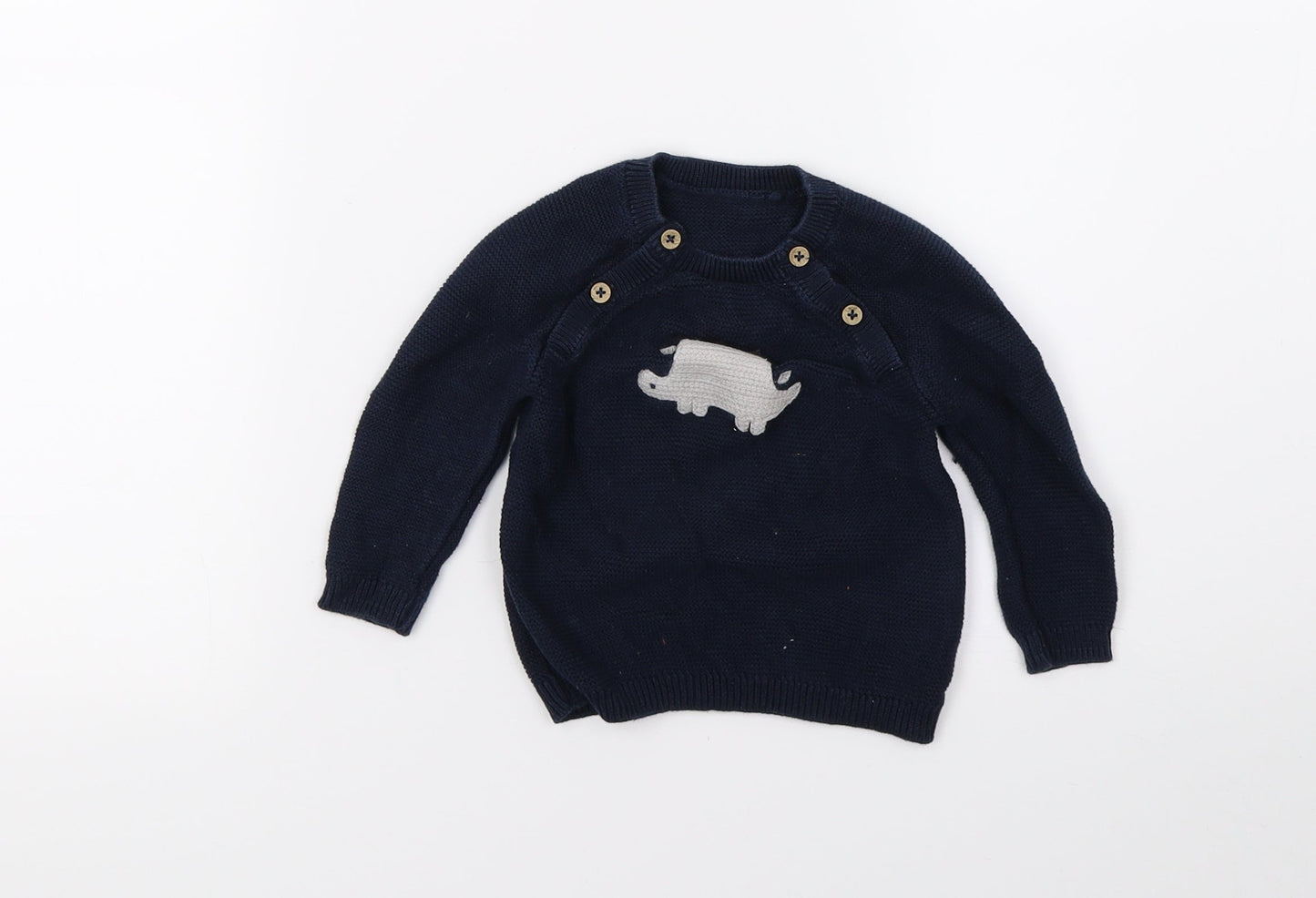 Tue Baby Blue  Knit Pullover Jumper Size 3-6 Months