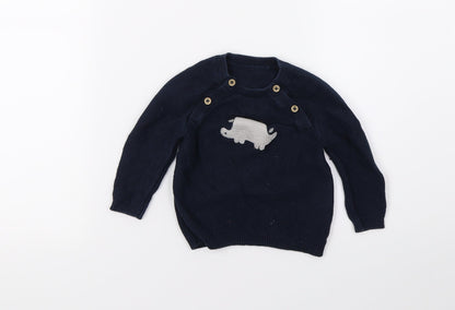Tue Baby Blue  Knit Pullover Jumper Size 3-6 Months
