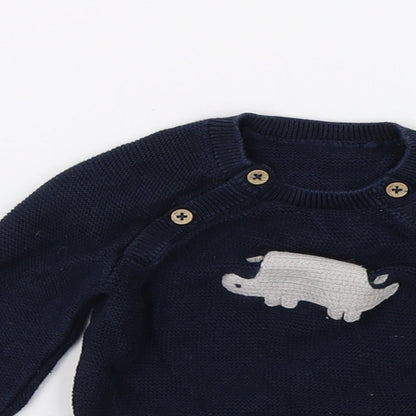 Tue Baby Blue  Knit Pullover Jumper Size 3-6 Months