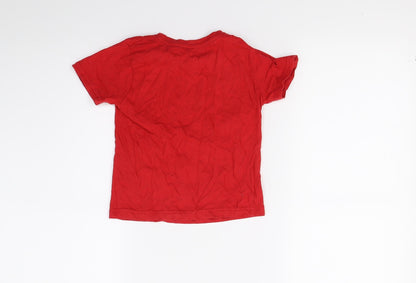 Primark Boys Red  Jersey Basic T-Shirt Size 2-3 Years  - Best Bro Ever