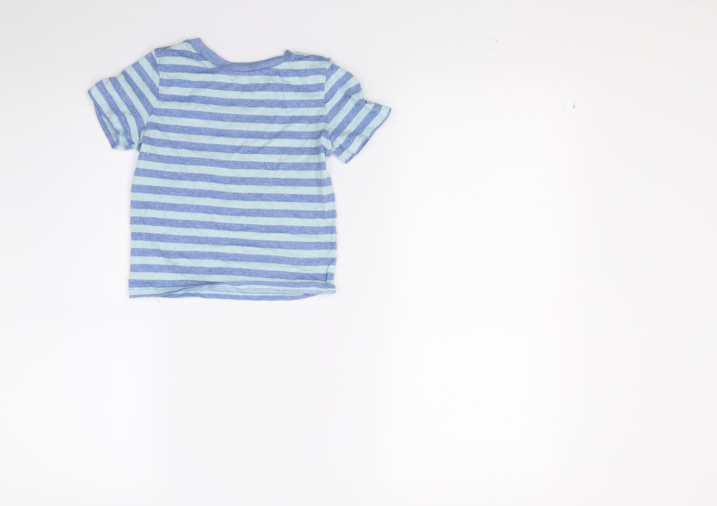 Primark Girls Blue Striped  Basic T-Shirt Size 2-3 Years