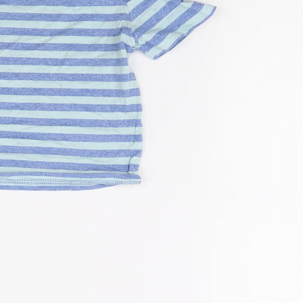 Primark Girls Blue Striped  Basic T-Shirt Size 2-3 Years