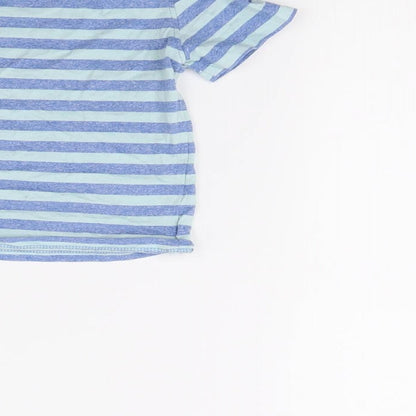 Primark Girls Blue Striped  Basic T-Shirt Size 2-3 Years