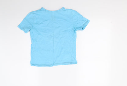 Primark Boys Blue  Jersey Basic T-Shirt Size 6-7 Years  - football