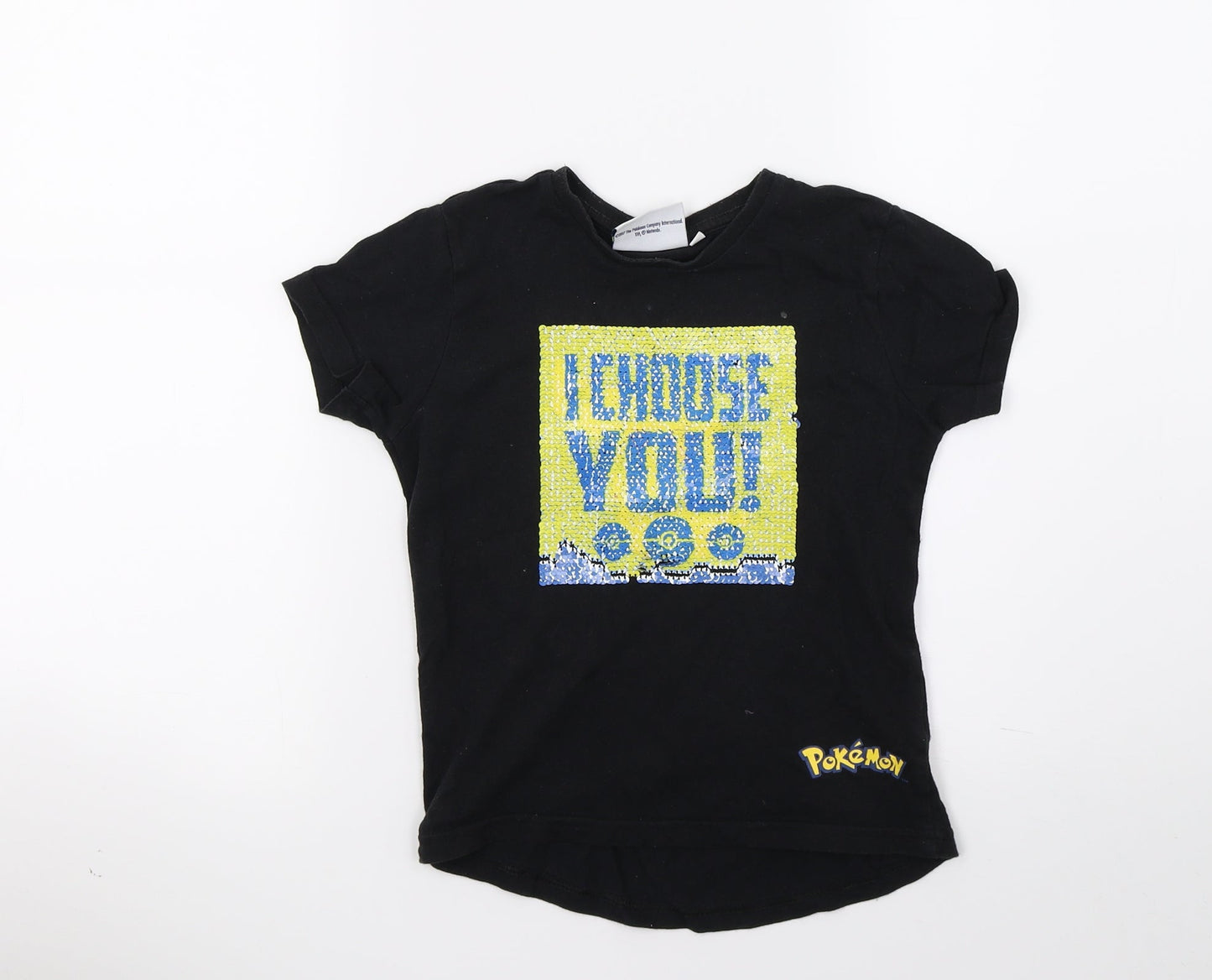 Pokermon Boys Black   Basic T-Shirt Size 4-5 Years  - Pokermon