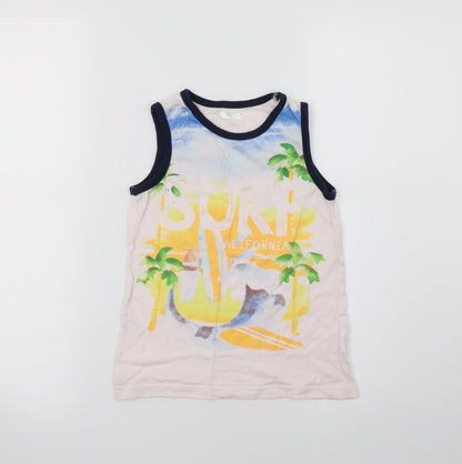 Preworn Boys Pink   Basic Tank Size 5-6 Years  - California