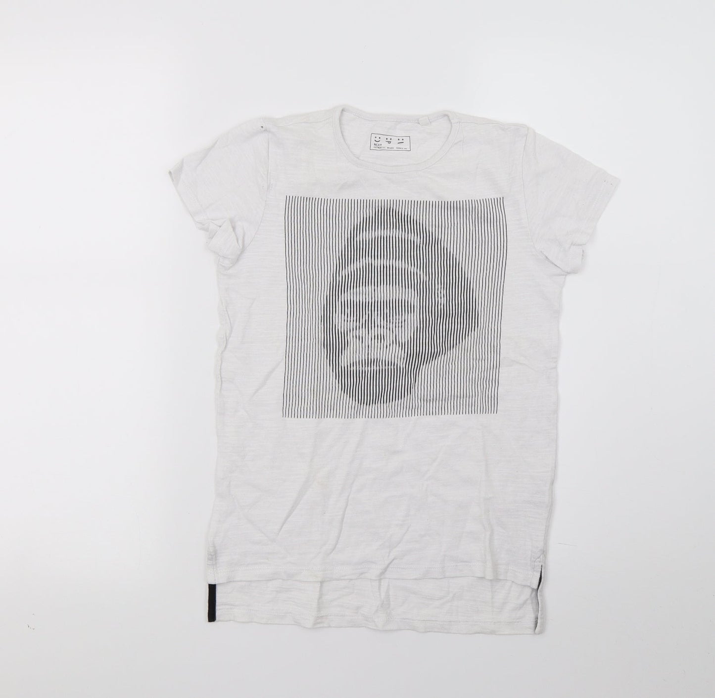 NEXT Girls White   Tunic T-Shirt Size 7-8 Years  - Monkey Face