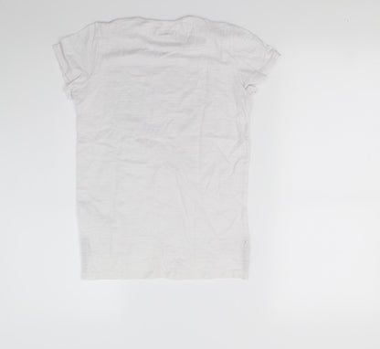 NEXT Girls White   Tunic T-Shirt Size 7-8 Years  - Monkey Face