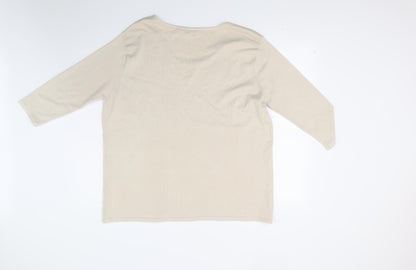 TIGI Womens Beige   Pullover Jumper Size XL