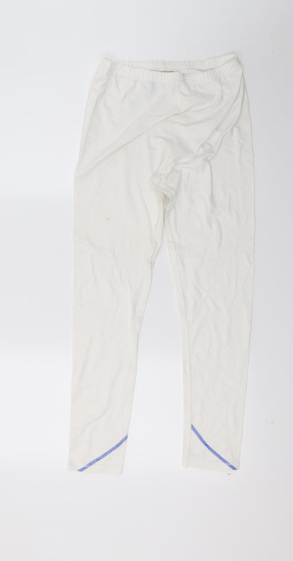 marks  Girls White   Jogger Trousers Size 13 Years - LEGGING