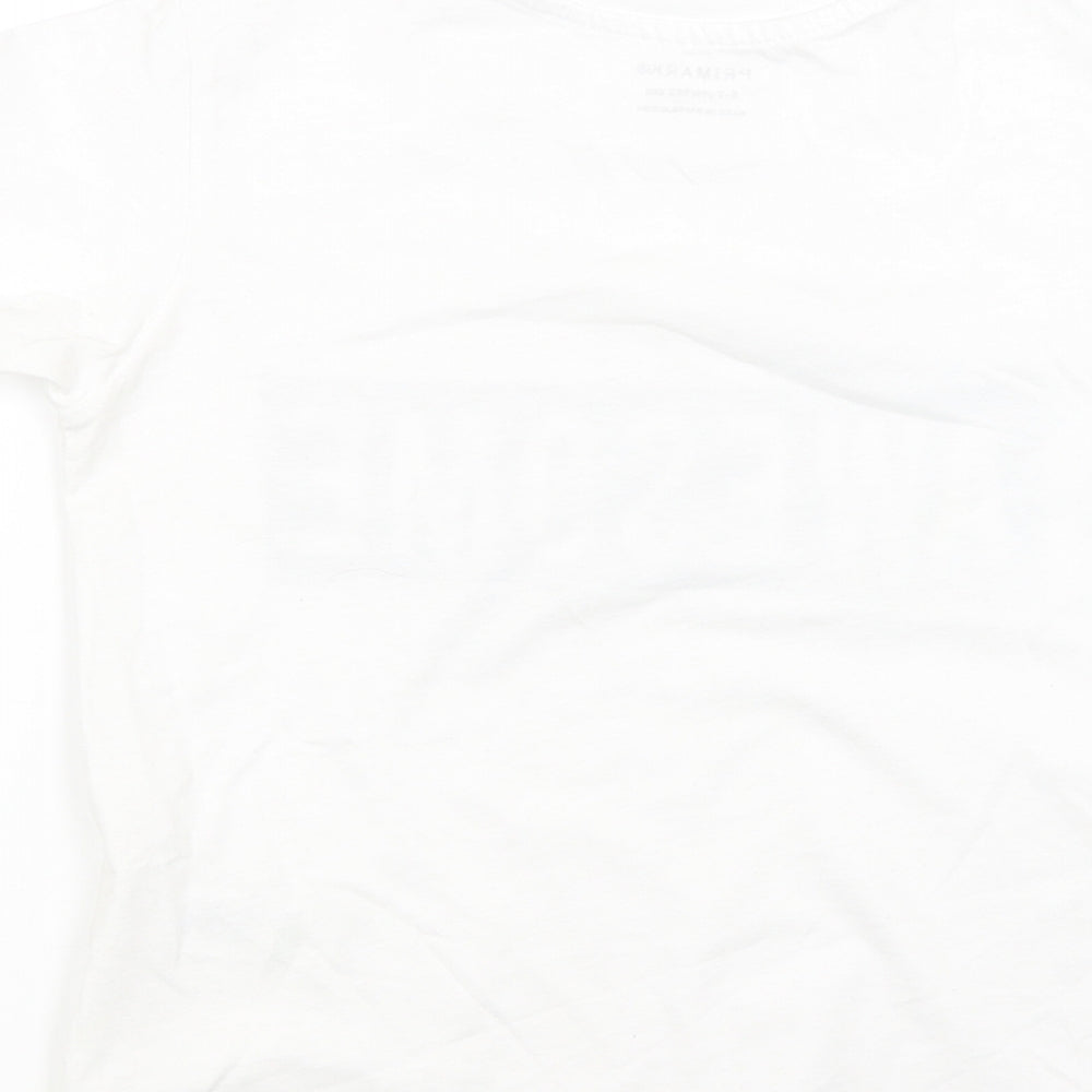Primark Boys White   Basic T-Shirt Size 6-7 Years