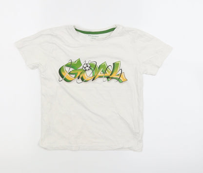 Primark Boys White   Basic T-Shirt Size 5-6 Years