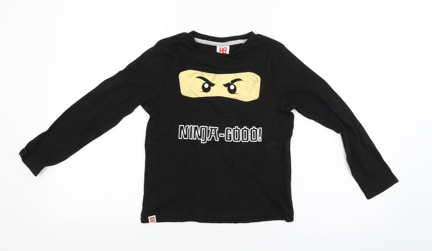 LEGO Boys Black   Basic T-Shirt Size 7-8 Years  - lego