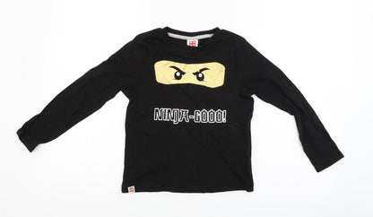 LEGO Boys Black   Basic T-Shirt Size 7-8 Years  - lego