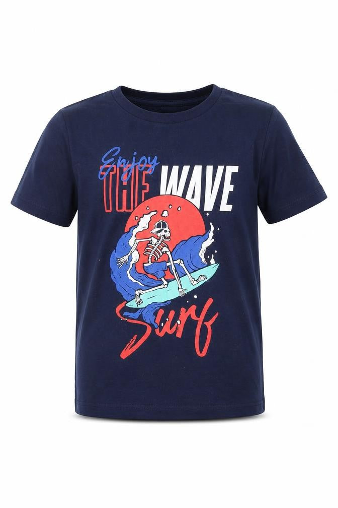 Pep&Co Boys Blue   Basic T-Shirt Size 5-6 Years  - surf