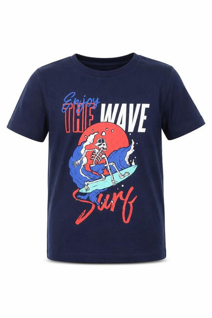 Pep&Co Boys Blue   Basic T-Shirt Size 5-6 Years  - surf