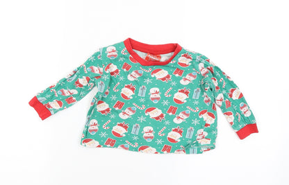 baby pyjamas Boys Green Solid  Babydoll Pyjama Top Size 12-18 Months