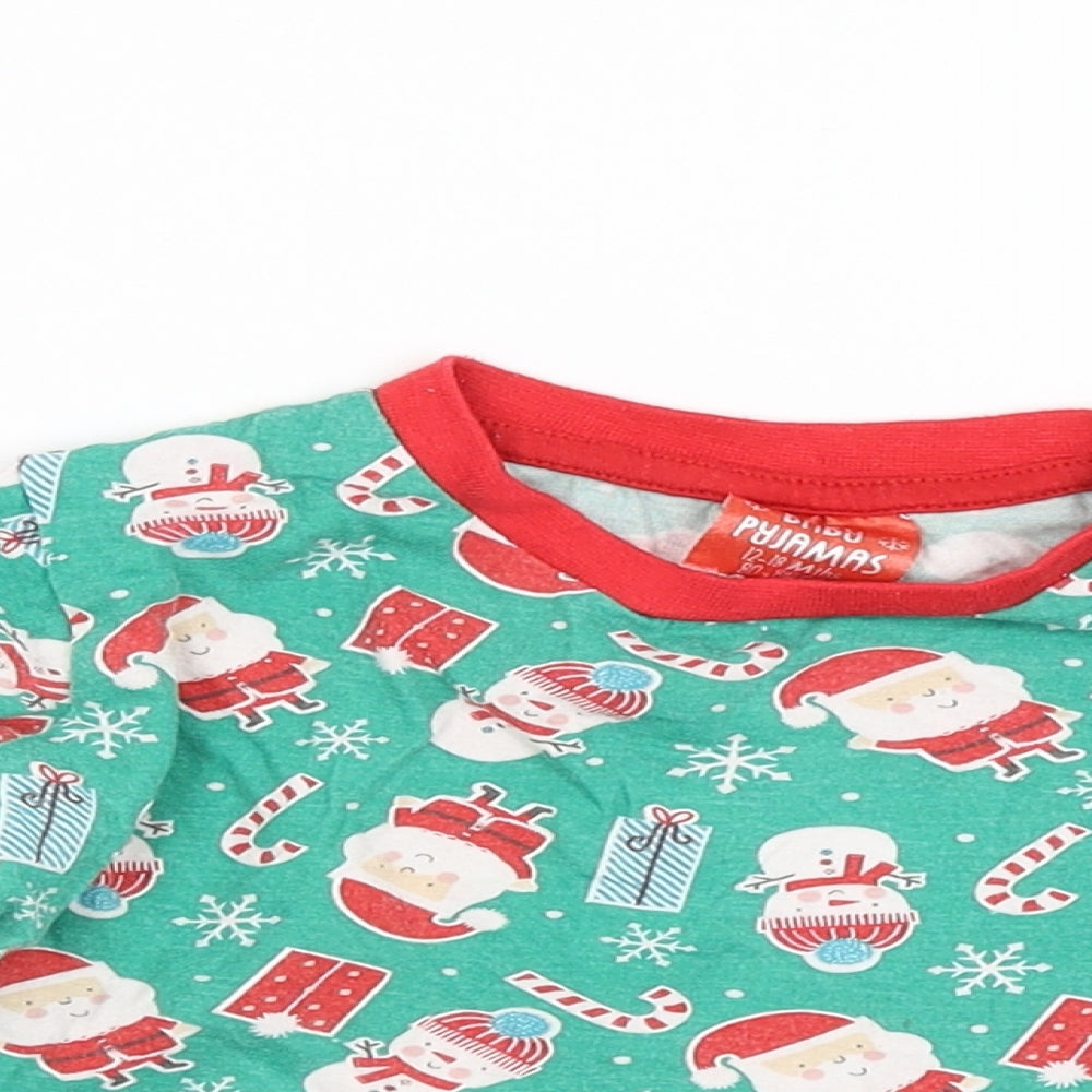 baby pyjamas Boys Green Solid  Babydoll Pyjama Top Size 12-18 Months