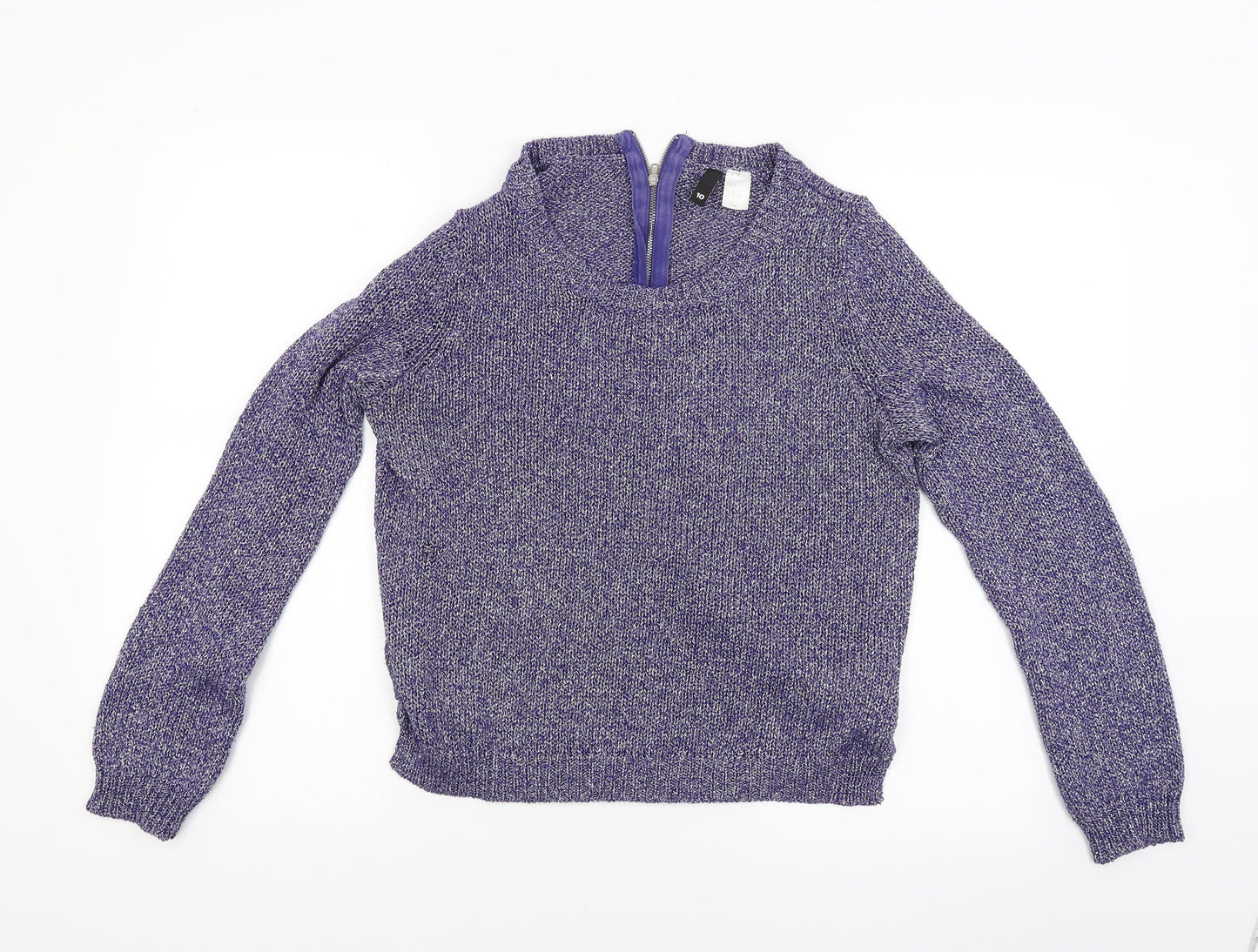 Divided Womens Purple   Pullover Jumper Size 8