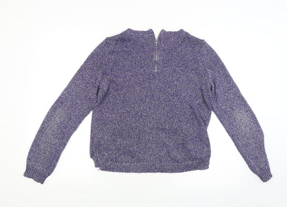 Divided Womens Purple   Pullover Jumper Size 8
