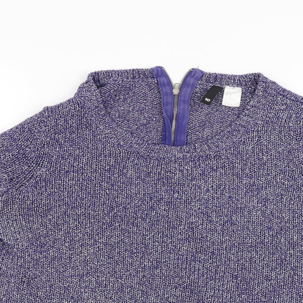 Divided Womens Purple   Pullover Jumper Size 8
