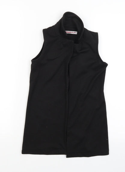 Freespirit Girls Black   Overcoat Coatigan Size 5-6 Years