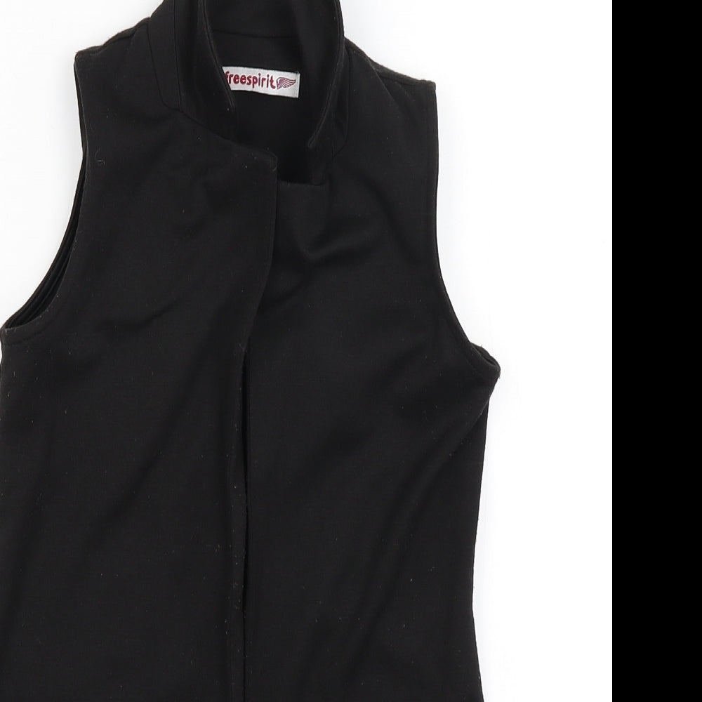 Freespirit Girls Black   Overcoat Coatigan Size 5-6 Years