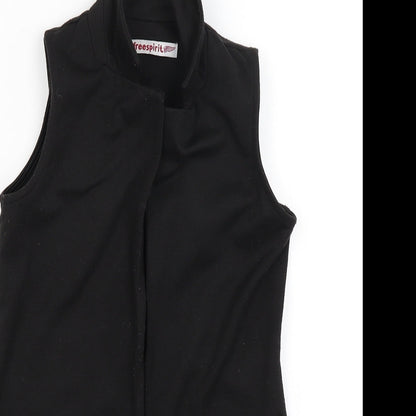 Freespirit Girls Black   Overcoat Coatigan Size 5-6 Years