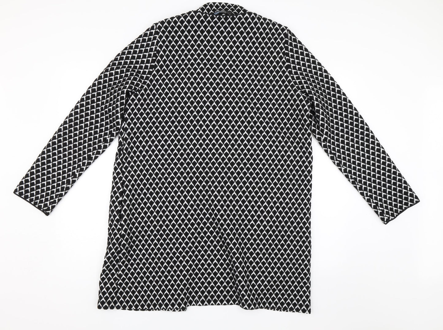 Blue Chameleon Womens Black Geometric  Jacket  Size M