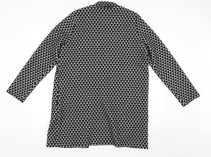 Blue Chameleon Womens Black Geometric  Jacket  Size M