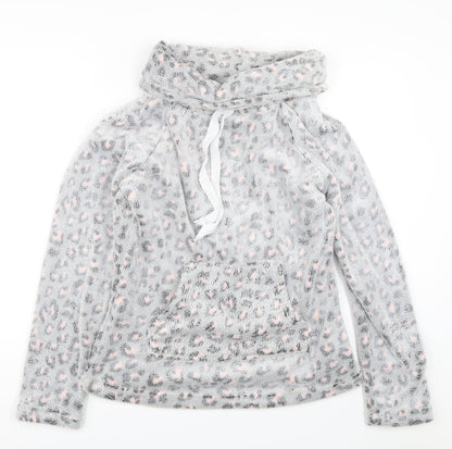 F&F Womens Grey Animal Print  Pullover Jumper Size M