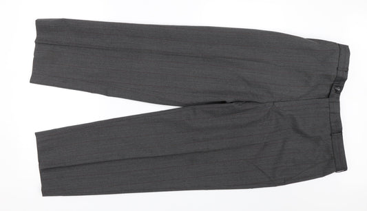 Preowrn Mens Grey Striped  Dress Pants Trousers Size 34 L26 in