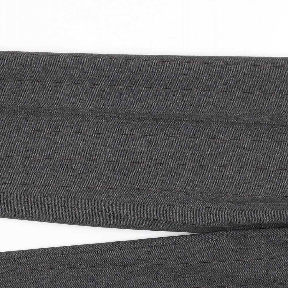 Preowrn Mens Grey Striped  Dress Pants Trousers Size 34 L26 in