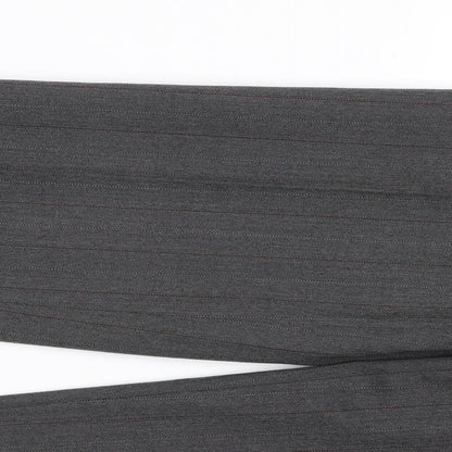 Preowrn Mens Grey Striped  Dress Pants Trousers Size 34 L26 in