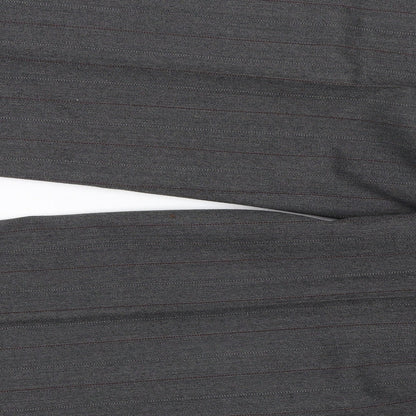 Preowrn Mens Grey Striped  Dress Pants Trousers Size 34 L26 in