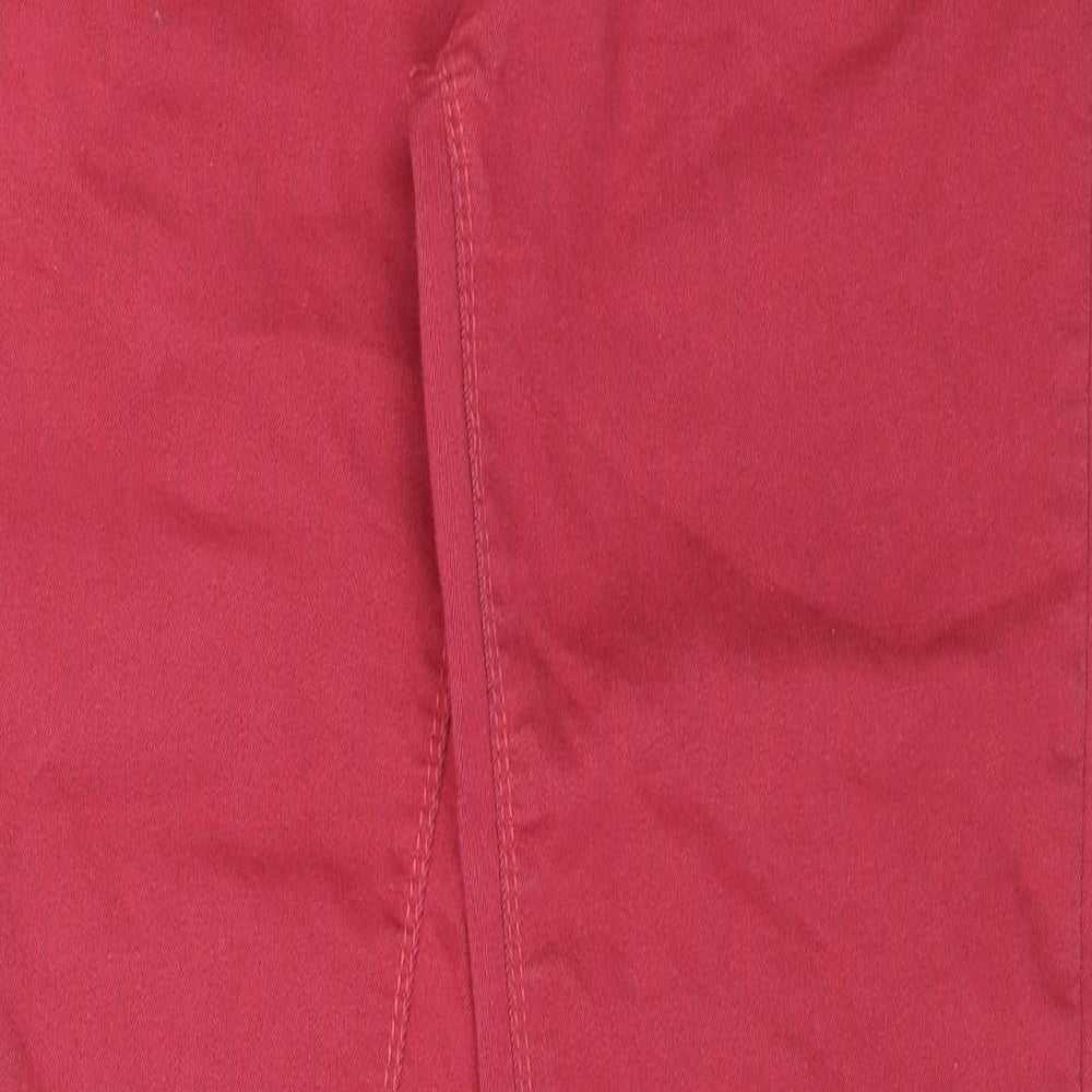 Denim & Co. Womens Red   Skinny Jeans Size 12 L27 in