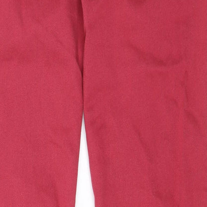 Denim & Co. Womens Red   Skinny Jeans Size 12 L27 in