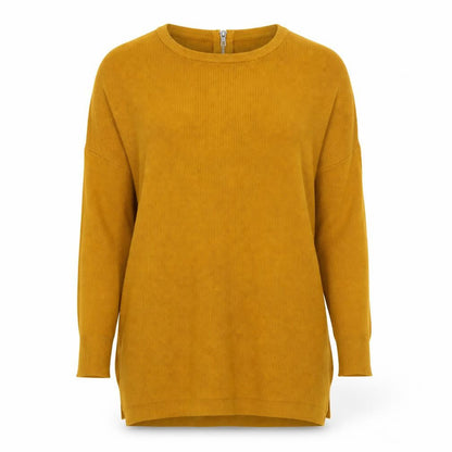 Front view of Atmosphere women’s yellow jumper, size UK 6