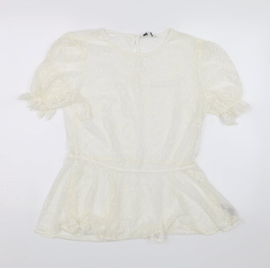 Womens UK Size 14 NEXT White Basic Blouse